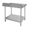Stół gastronomiczny ze stali nierdzewnej przyścienny z półką Mega-M STANDARD 120x70x85 cm