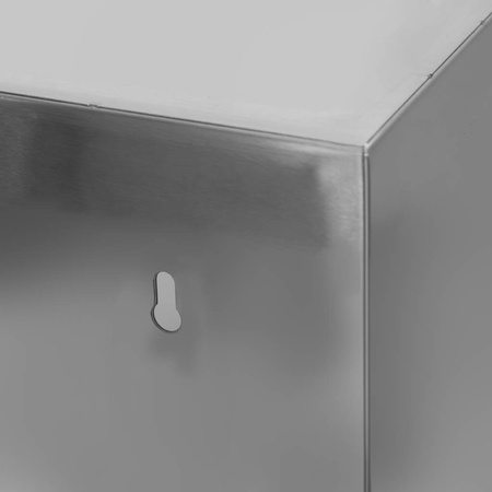 Szafka wisząca ze stali nierdzewnej otwarta Mega-M 150x40x60 cm