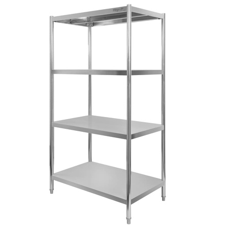 Regał ze stali nierdzewnej skręcany z 4 półkami Mega-M S-100 cm G-40 cm H-180 cm N