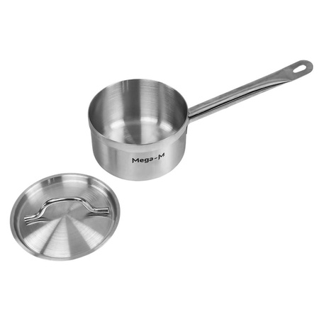 Rondel gastronomiczny wysoki z pokrywką Mega-M PRO 1,3l śr. 14 cm x h 8,5 cm N