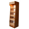 Regał na pieczywo H-200 cm L-60 cm G-50 cm plexi oświetlenie LED orzech ecco
