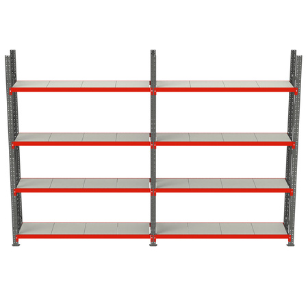 Regał magazynowy 8-półkowy Mega-M FORTIS H-200 cm L-425.5 cm G-40 cm