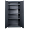 Szafa biurowa metalowa na dokumenty FURVERO pełne drzwi S-90 cm G-40 cm H-185 cm grafitowa