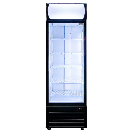 Witryna chłodnicza 1-drzwiowa 370L Mega-M RICO i61oświetlenie LED podświetlany górny plafon reklamowy