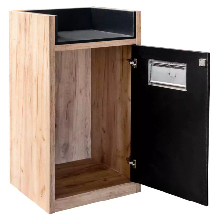 Kosz na śmieci ze stojakiem na tace Mega-M H-120 cm L-62 cm G-58 cm