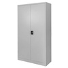 Szafa biurowa metalowa na dokumenty Mega-M pełne drzwi S-100 cm G-40 cm H-185 cm szara
