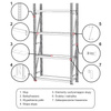 Regał magazynowy 5-półkowy Mega-M FORTIS LIGHT H-200 cm L-585 cm G-60 cm zestaw (3 moduły) N