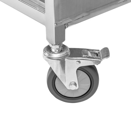 Wózek transportowy ze stali nierdzewnej zamykany na pojemniki GN Mega-M S-38 cm G-55 cm H-90 cm N