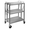 Wózek gastronomiczny kelnerski składany 88x50x96 cm Mega-M 3 półki stal nierdzewna