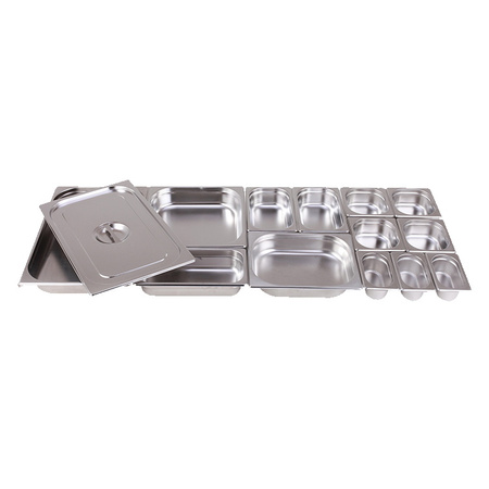 Pojemnik GN 1/2 ze stali nierdzewnej Mega-M 32,5x26,5x6,5 cm