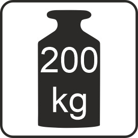 Regał metalowy magazynowy 5-półkowy Mega-M FORTIS LIGHT H-200 cm L-200 cm G-50 cm moduł bazowy