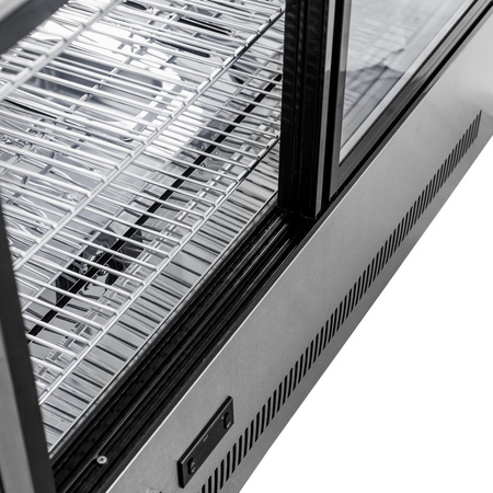 Witryna grzewcza nastawna Mega-M CLARA MINI S120H S- 120 cm G-53 cm H-69 cm inox N