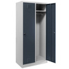 Szafka ubraniowa BHP Mega-M J-80 2 drzwiowa szara/ grafitowy front  S-80 cm G-50 cm H-180 cm skręcana N