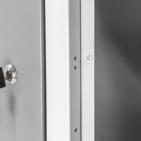 Stół warsztatowy z 6 szufladami 2 szafkami zamykanymi Mega-M HANDYMAN S-160 cm G-60 cm H-85 cm grafit