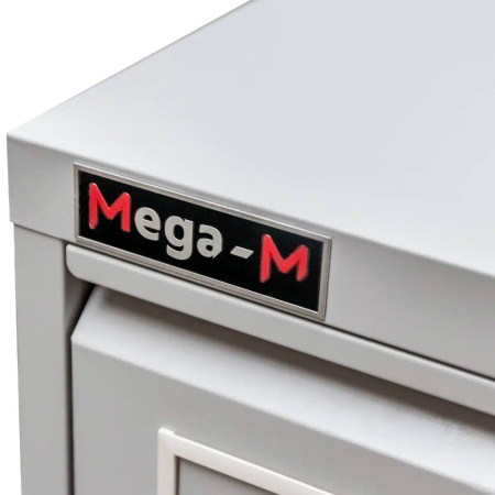 Szafka metalowa kartotekowa Mega-M J-3/S 3 szuflady A4 szara S-46 cm G-62 cm H- 103 cm skręcana N