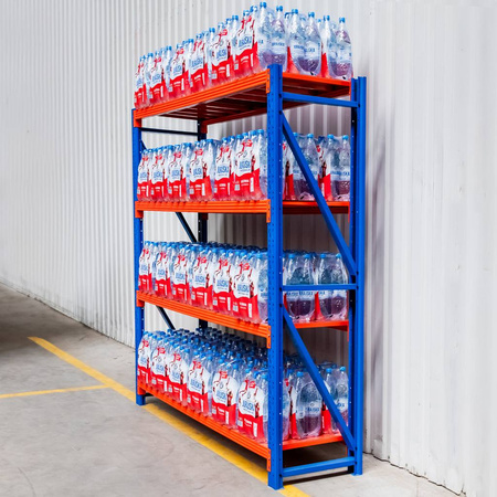 Regał metalowy magazynowy 5-półkowy Mega-M FORTIS LIGHT H-200 cm L-200 cm G-50 cm moduł bazowy WYSYŁKA PALETOWA