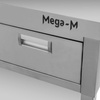 Stół ze stali nierdzewnej przyścienny z 3 szufladami i półką Mega-M S-150 cm G-60 cm H-85 cm N
