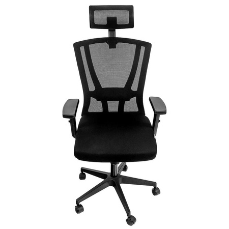 Fotel biurowy obrotowy FURVERO Zenith BP/A2D/L2D/H2D czarny spełnia wymogi BHP