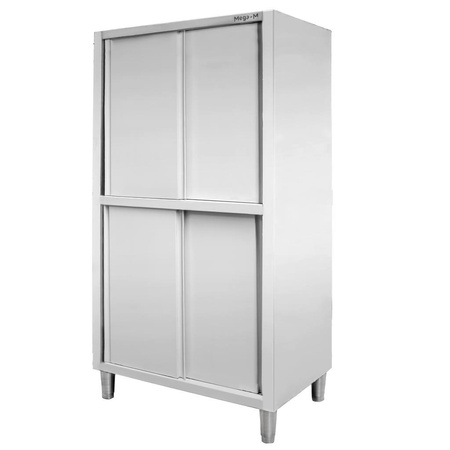 Szafa ze stali nierdzewnej przelotowa dzielona Mega-M S-100 cm G-60 cm H-200 cm N