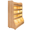 Regał na pieczywo H-180 cm L-125 cm G-60 cm plexi oświetlenie LED dąb amerykański