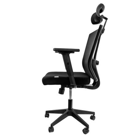 Fotel biurowy obrotowy FURVERO Zenith BP/A2D/L2D/H2D/S czarny spełnia wymogi BHP