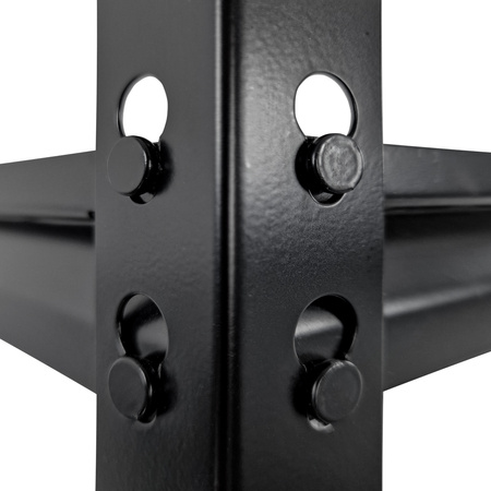 Regał magazynowy Mega-M PRO LOFT  H-180 cm L-90 cm G-40 cm 5 półek z MDF 6.2 mm okleina drewno 275 kg czarny