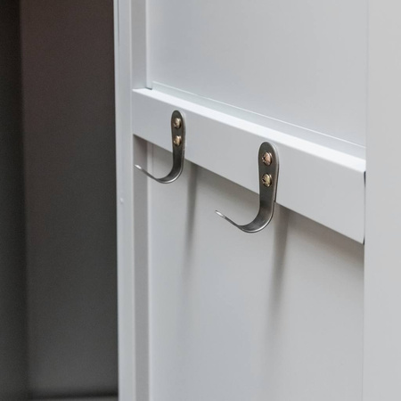 Szafa gospodarcza socjalna Mega-M 1-drzwiowa z półkami S-50 cm szara