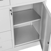 Szafa biurowa metalowa Mega-M WENUS W-09 na akta przeszklona z szufladami szara S- 90 cm G- 40 cm H-185 cm skręcana N