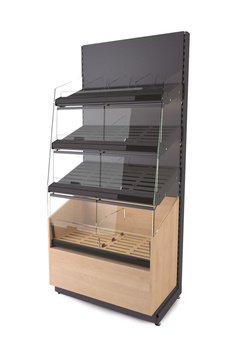 REGAŁ PIEKARNICZY SAMOOBSŁUGOWY Z KLAPAMI WOLNOOPADAJĄCYMI RP- SK/16