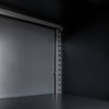 Szafa biurowa metalowa Mega-M WENUS W-16 na akta z sejfem grafitowa / szary front S- 90 cm G- 40 cm H-185 cm skręcana N