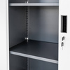 Szafa biurowa metalowa Mega-M WENUS W-12 na akta z szufladami grafitowa / szary front S- 90 cm G- 40 cm H-185 cm skręcana N