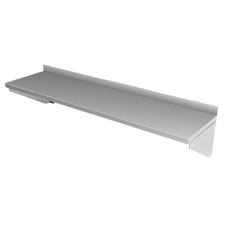 Półka wisząca pojedyńcza ze stali nierdzewnej Mega-M S-150 cm G-30 cm N
