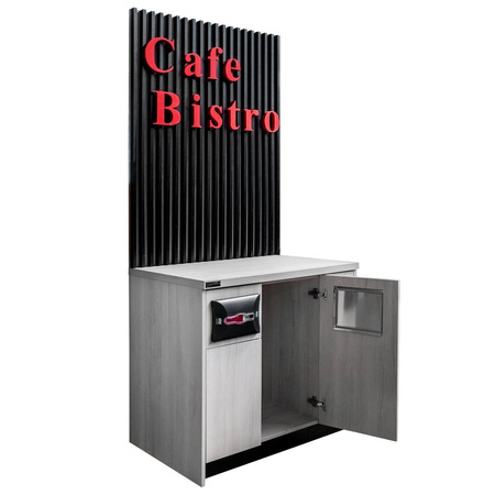 Kącik kawowy Mega-M H-219 cm L-94 cm G-64 cm wiąz liberty