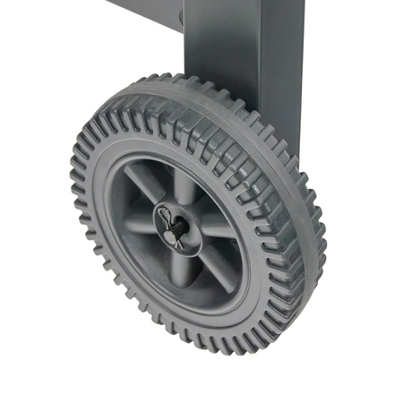 Grill ogrodowy węglowy z pokrywą Mega-M 1x stolik boczny 56x42 cm czarny