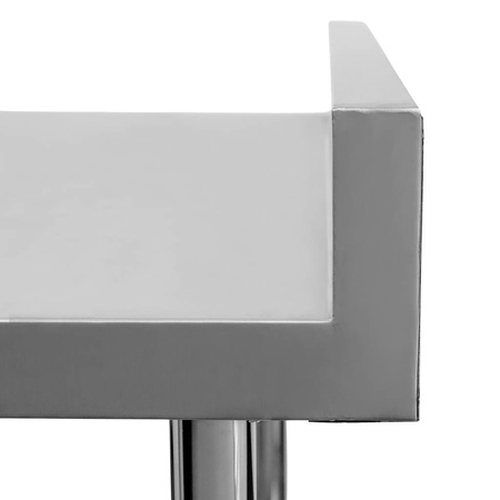 Stół ze stali nierdzewnej przyścienny z półką Mega-M STANDARD S-80 cm G-70 cm H-85 cm N