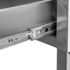 Stół ze stali nierdzewnej przyścienny z 3 szufladami i półką Mega-M S-150 cm G-60 cm H-85 cm N