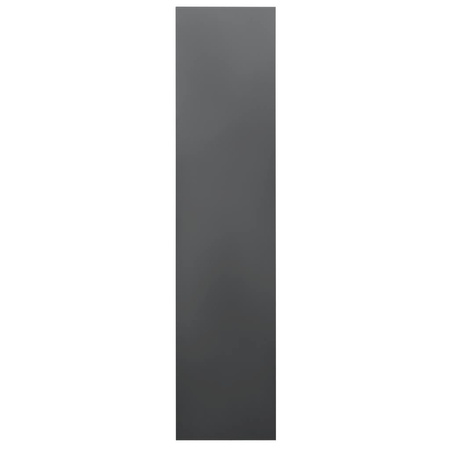 Szafa biurowa metalowa Mega-M WENUS W-07 na dokumenty przeszklone drzwi grafitowa / szary front S- 90 cm G- 40 cm H-185 cm skręcana N