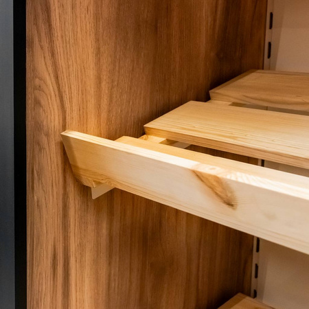 Regał na pieczywo Mega-M H-212 cm L-87 cm G-62 cm dąb barokowy złoty