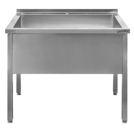 Basen gastronomiczny spawany jednokomorowy Mega-M 120x60x85 cm stal nierdzewna