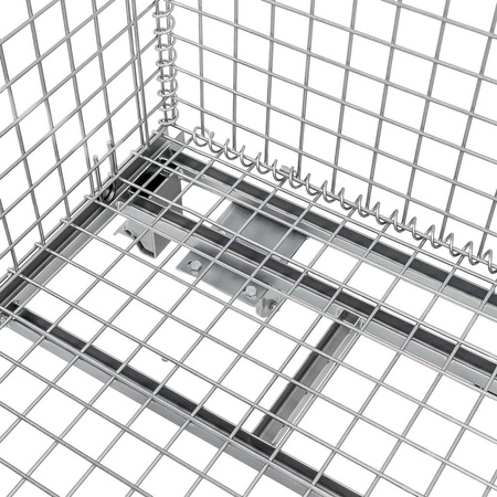 Pojemnik siatkowy gitterbox z kołami Mega-M 120x100x89 cm kosz metalowy składany