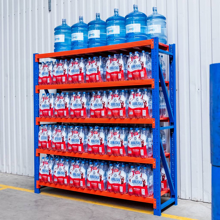 Regał metalowy magazynowy 5-półkowy Mega-M FORTIS LIGHT H-200 cm L-200 cm G-50 cm moduł bazowy WYSYŁKA PALETOWA