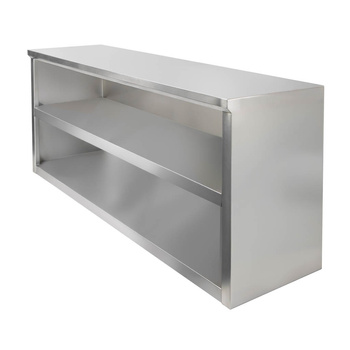 Szafka wisząca ze stali nierdzewnej otwarta Mega-M S-150 cm G-40 cm H-60 cm N