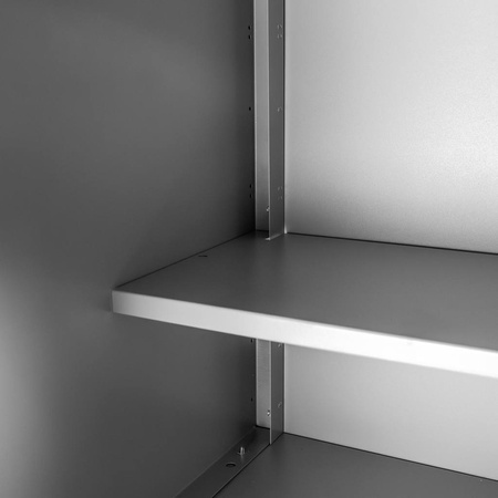 Stół warsztatowy z 6 szufladami 2 szafkami zamykanymi Mega-M HANDYMAN S-160 cm G-60 cm H-85 cm grafit