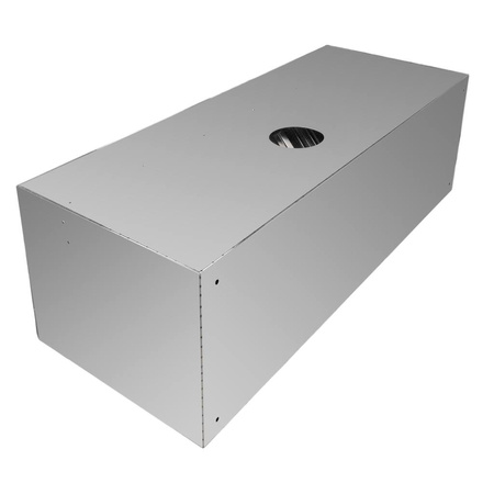 Okap gastronomiczny skrzyniowy z łapaczem tłuszczu Mega-M 150x100x50 cm stal nierdzewna