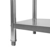 Stół ze stali nierdzewnej przyścienny z półką Mega-M STANDARD S-80 cm G-70 cm H-85 cm N