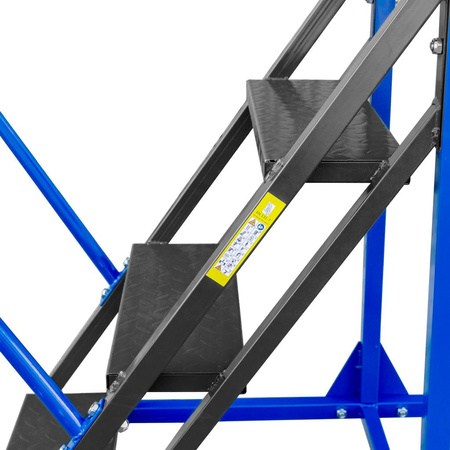 Drabina magazynowa przejezdna Mega-M STANDARD H-150 cm 6 stopni N