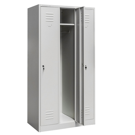 Szafka ubraniowa BHP Mega-M J-90 3 drzwiowa szara S-90 cm G-50 cm H-180 cm skręcana N