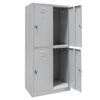 Szafka skrytkowa BHP Mega-M 4 skrytki 80x50x180 cm szara