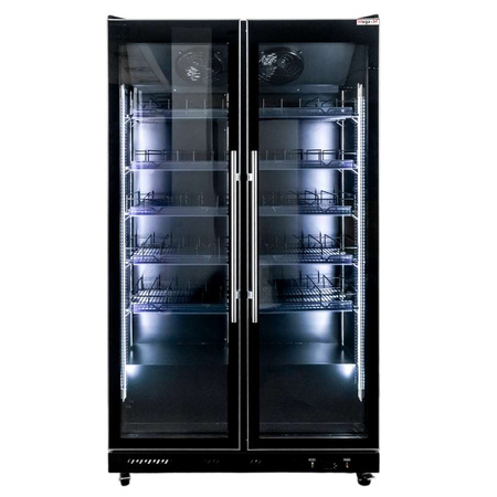 Witryna chłodnicza Mega-M DIEGO R112 Prestige black  S-112 cm G-63 cm H-198 cm N