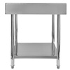 Stół ze stali nierdzewnej przyścienny z półką Mega-M STANDARD S-60 cm G-60 cm H-85 cm N